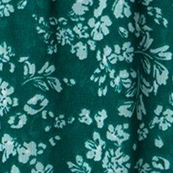 Plus Size Mesh V-Neck Babydoll Cami, POSIES FLORAL GREEN, swatch