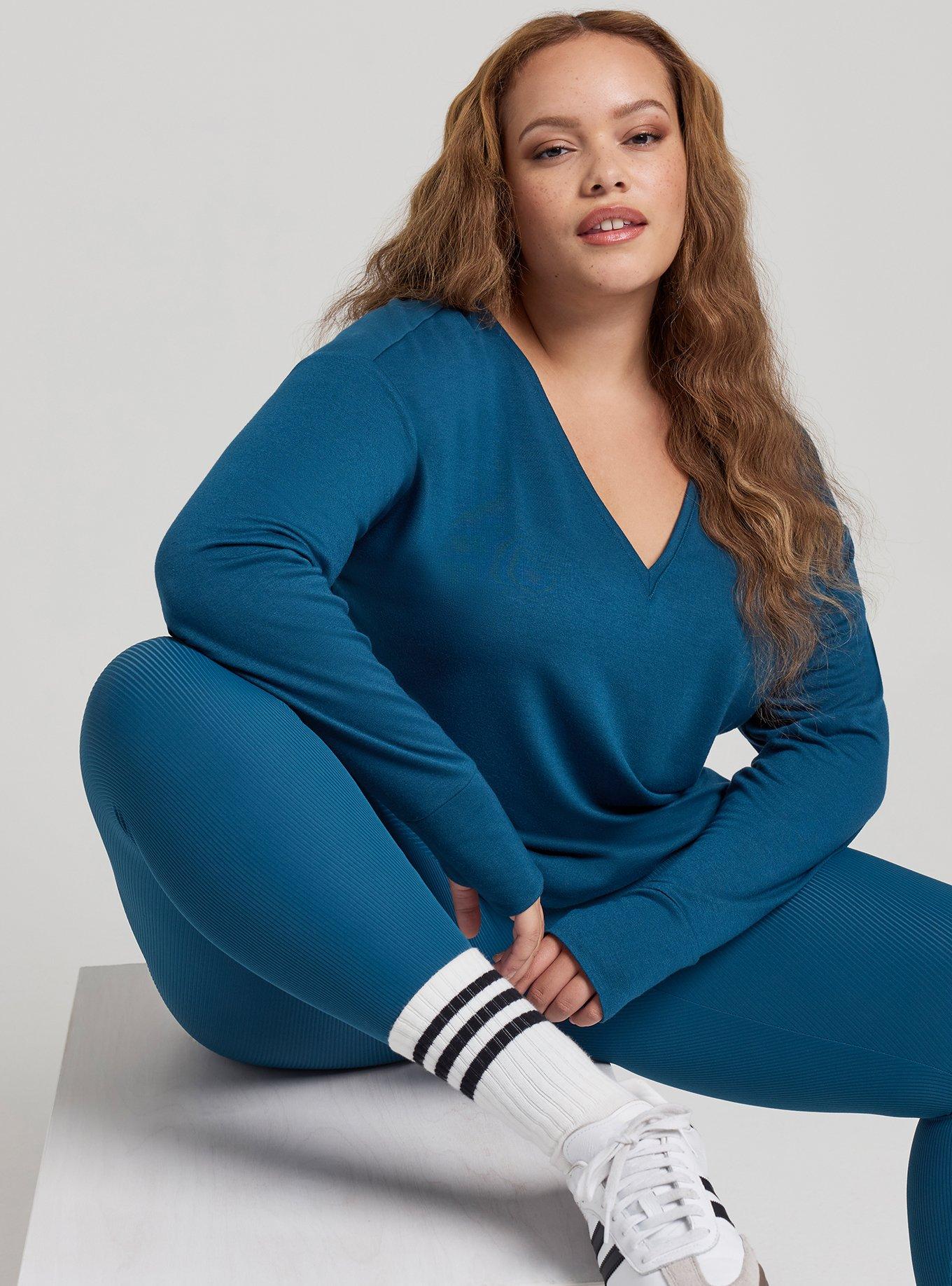 TRU Lightweight French Terry Long Sleeve Active Top, LEGION BLUE, hi-res