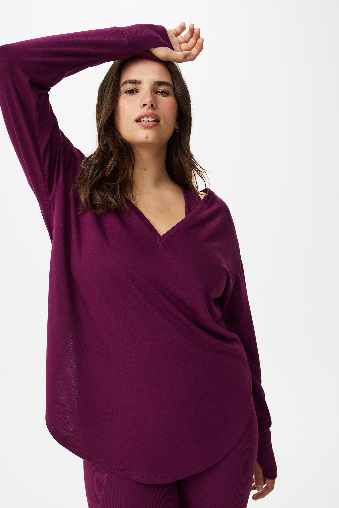 Lightweight French Terry Long Sleeve Active Top
