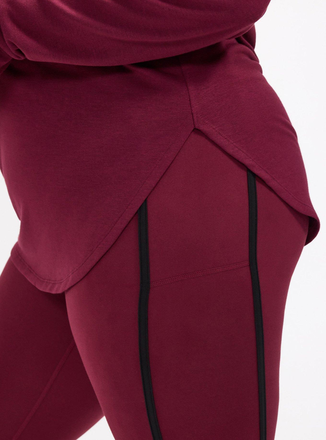 TRU Lightweight French Terry Long Sleeve Active Top, MAROON BANNER, alternate