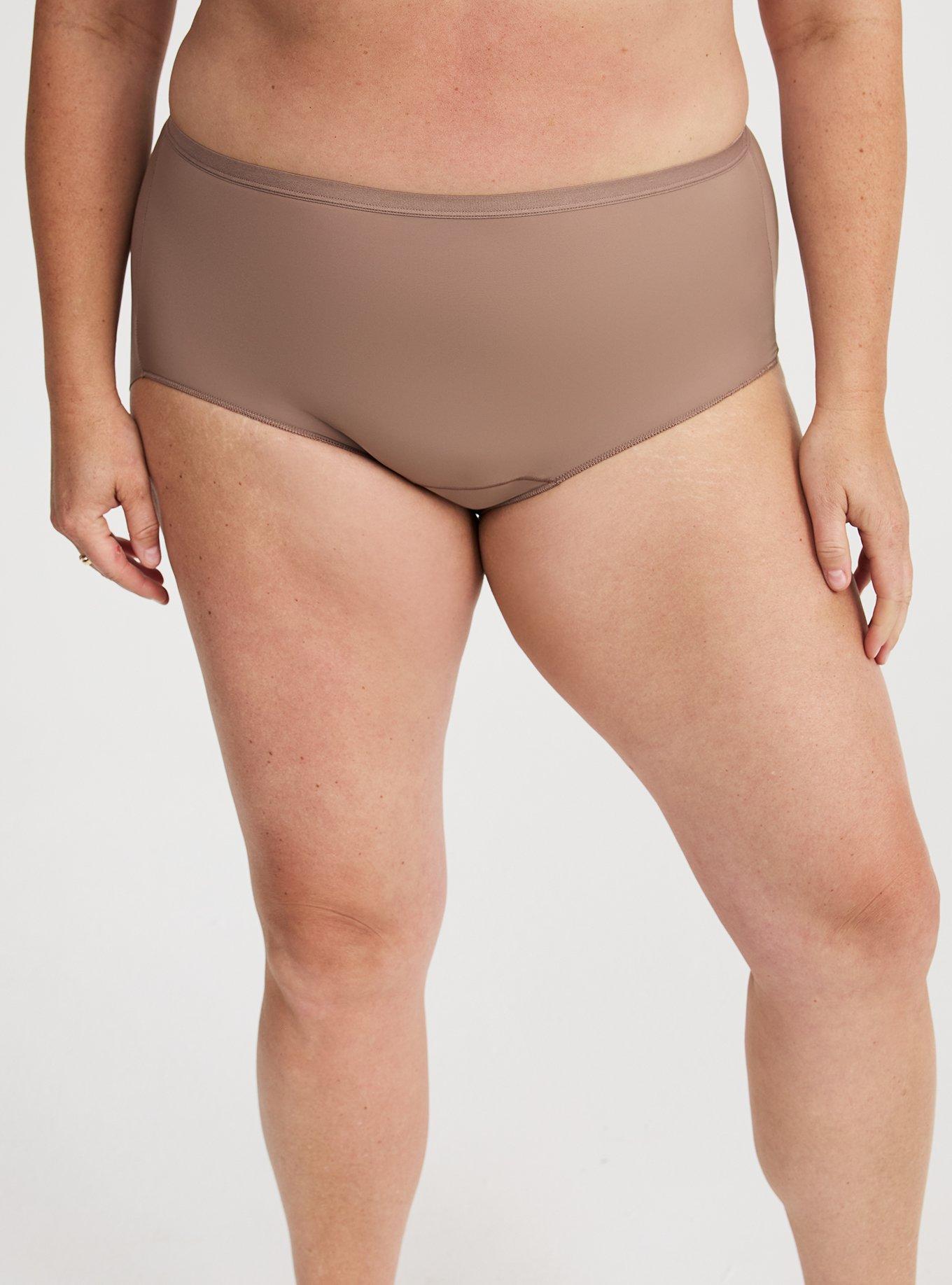Microfiber Mid-Rise No Show Brief Panty