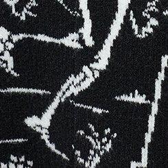 Plus Size Luxe Cozy Boyfriend Cardigan, DANCING SKELETONS DEEP BLACK, swatch