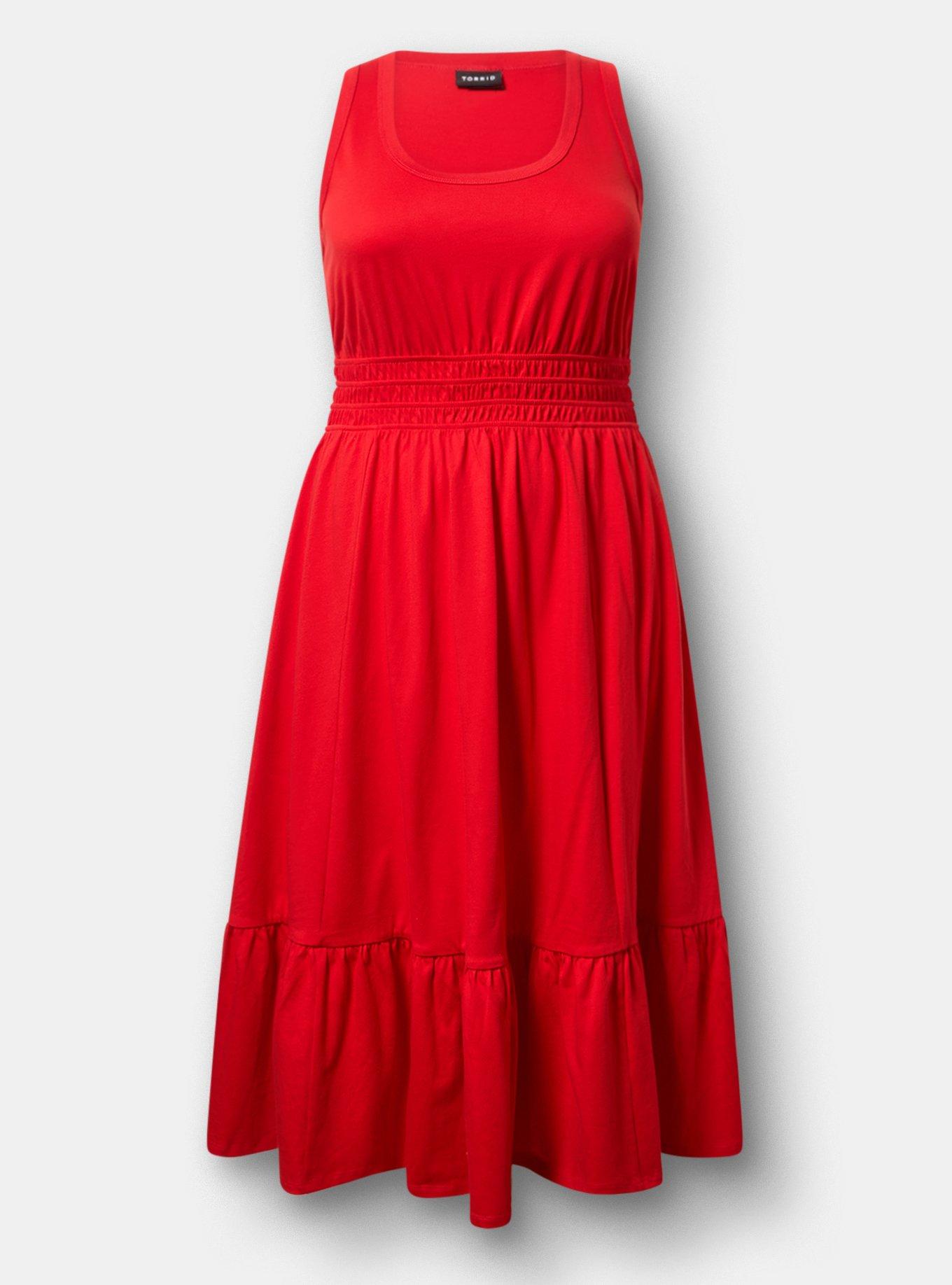 Shirred Waist Midi Dress, ADRENALINE RUSH, hi-res