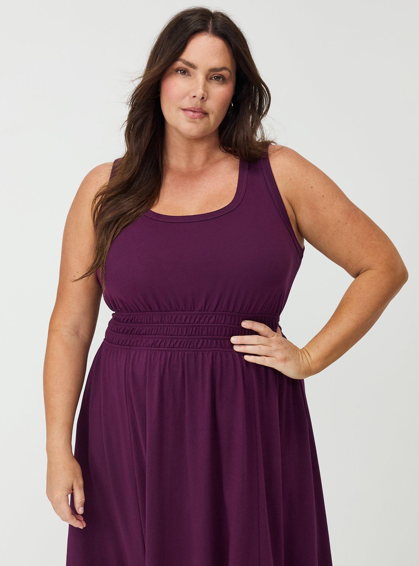 princess polly baby blue dress Plus Size - Midi Shirred Drop-Waist Dress