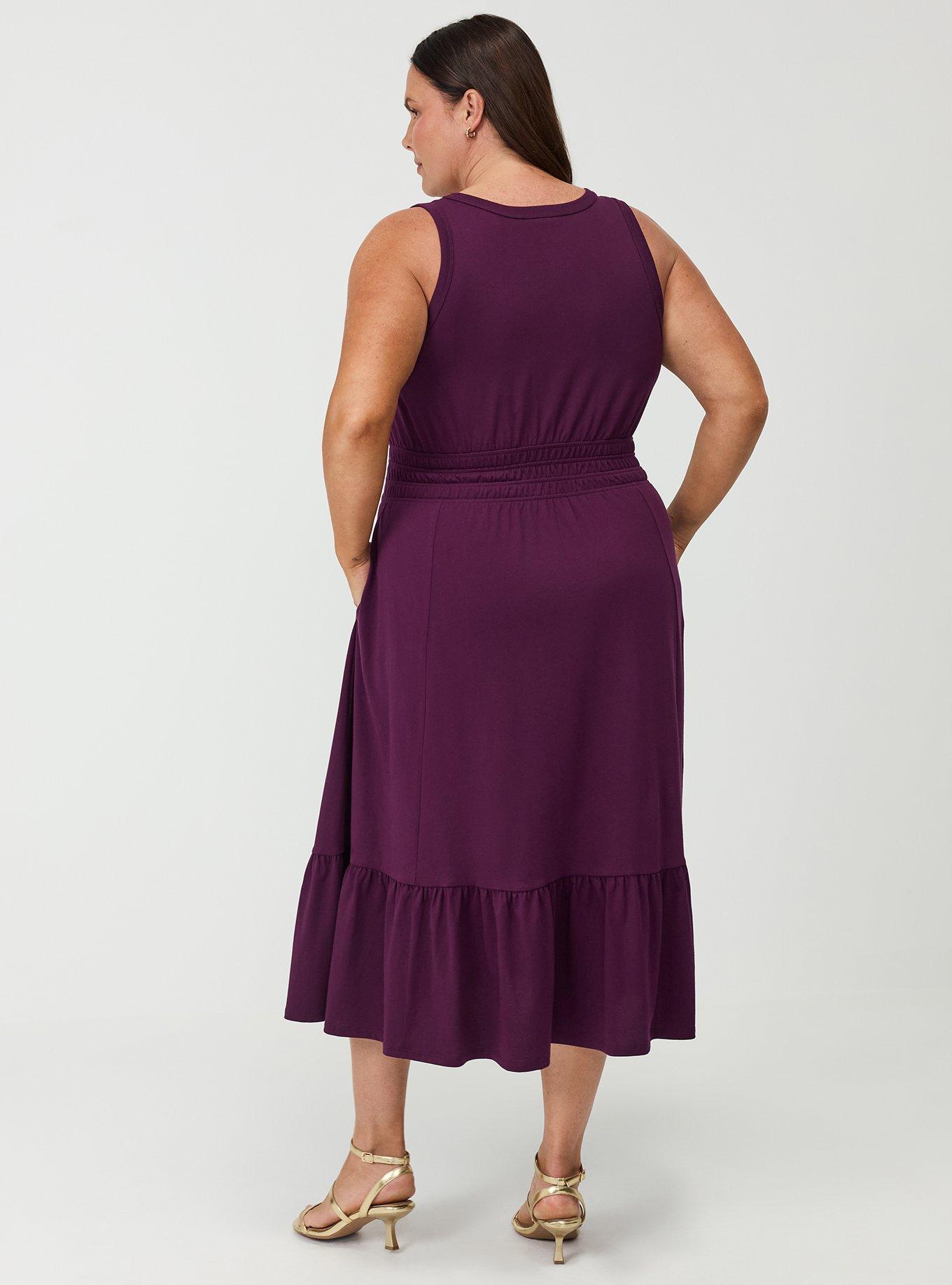 Shirred Waist Midi Dress, WINTER BLOOM, alternate