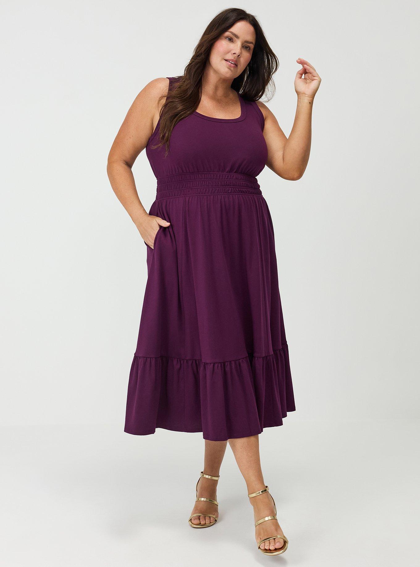 Shirred Waist Midi Dress, WINTER BLOOM, alternate