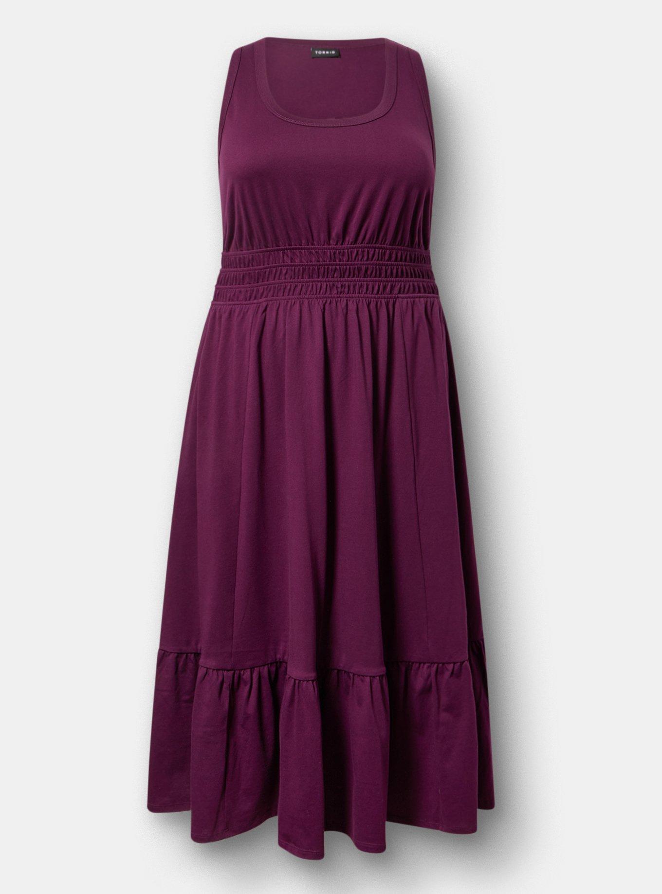 Shirred Waist Midi Dress, WINTER BLOOM, hi-res