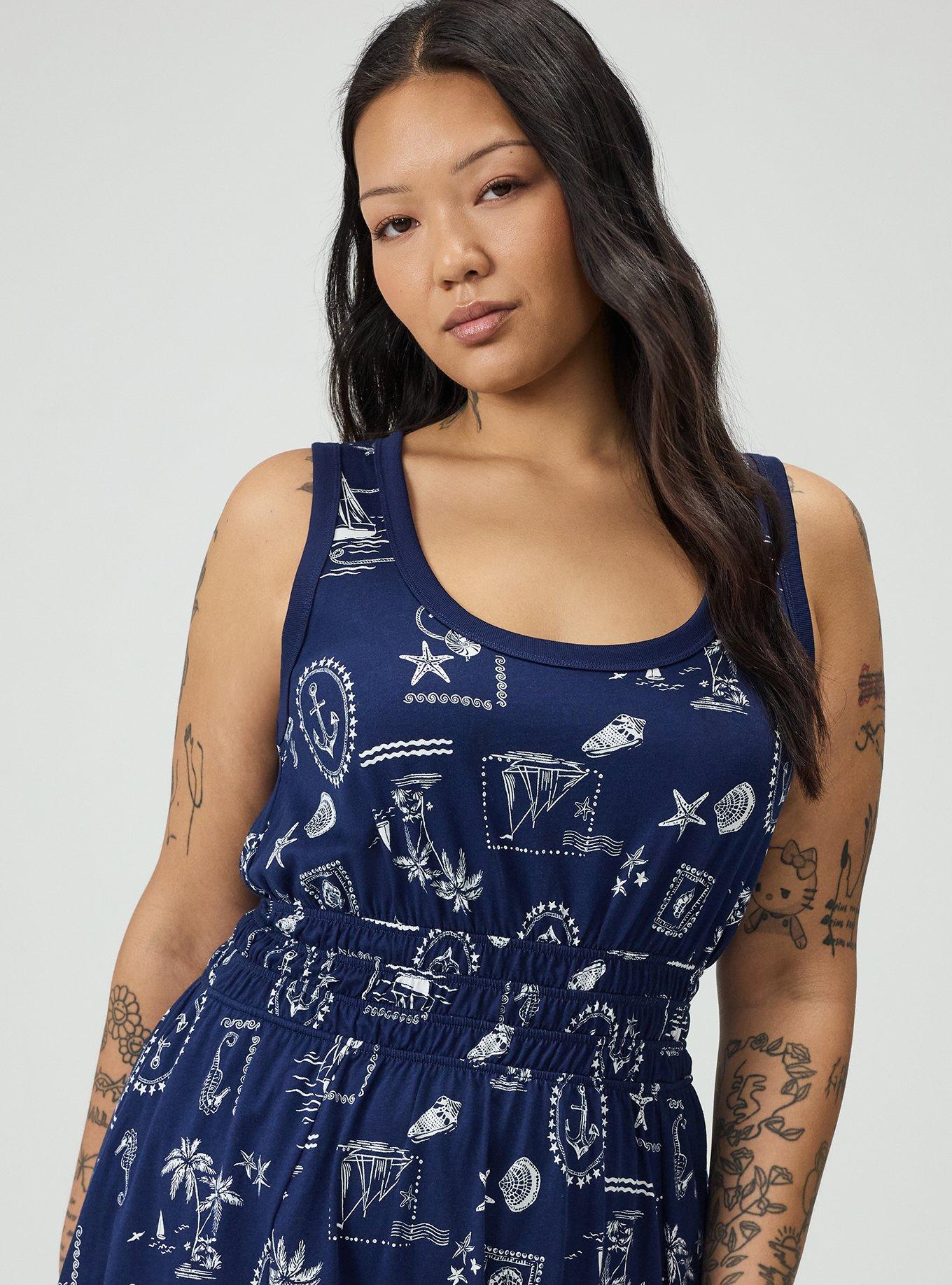 Shirred Waist Midi Dress, MARINE ROOM NAVY, alternate