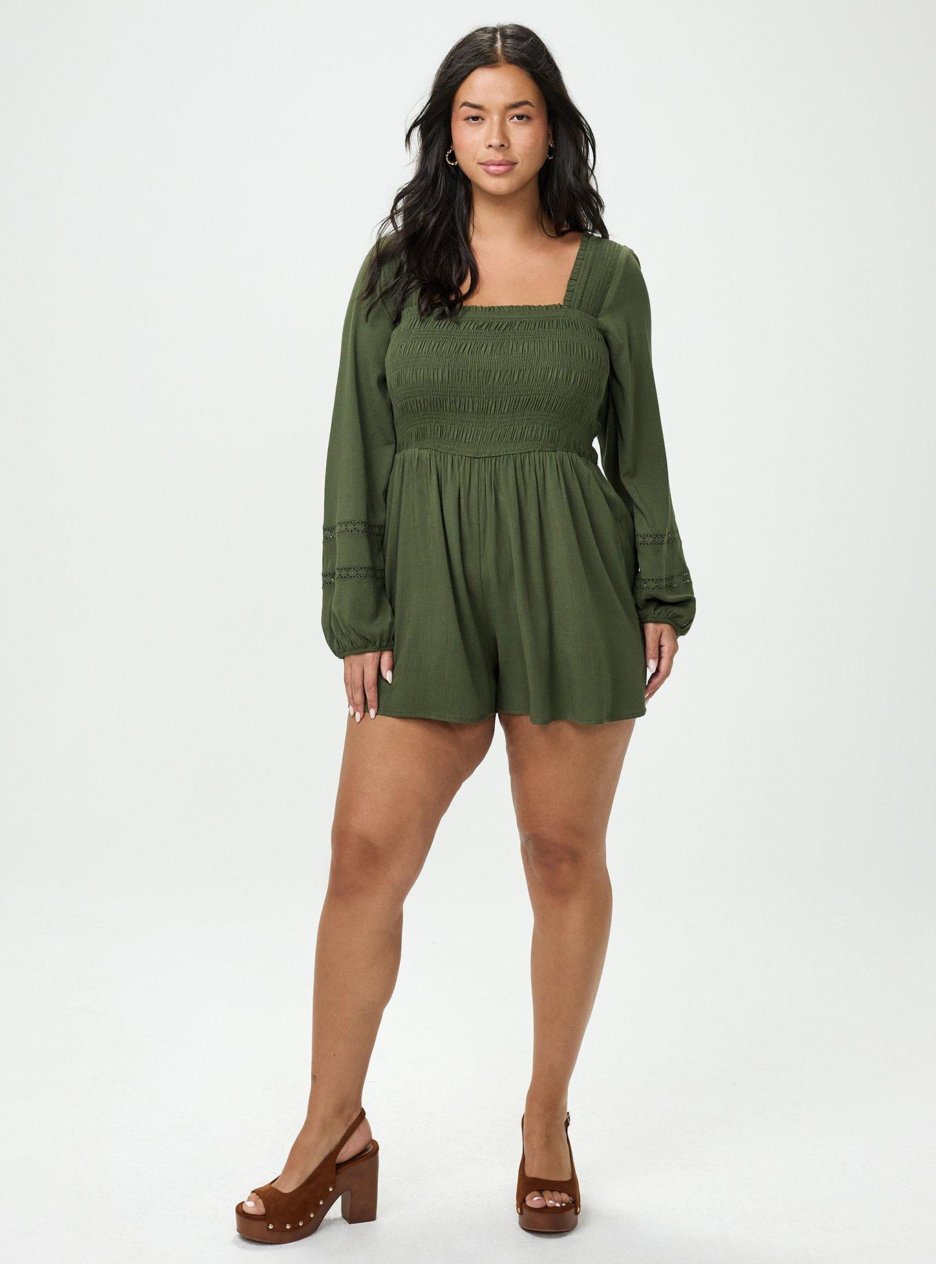 Long-Sleeve Smocked Romper, DEEP DEPTHS, hi-res