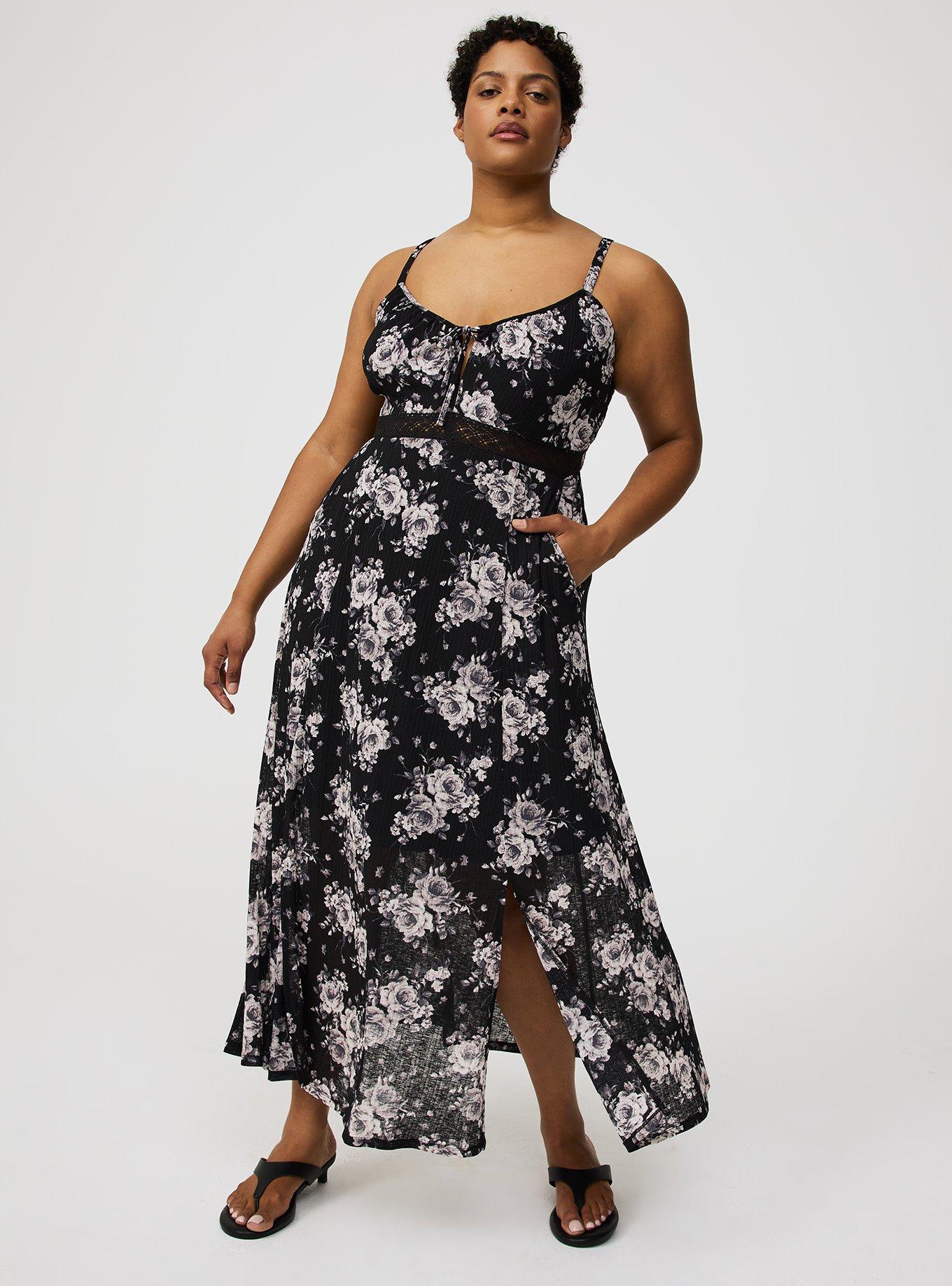 Double-Slit Maxi Dress