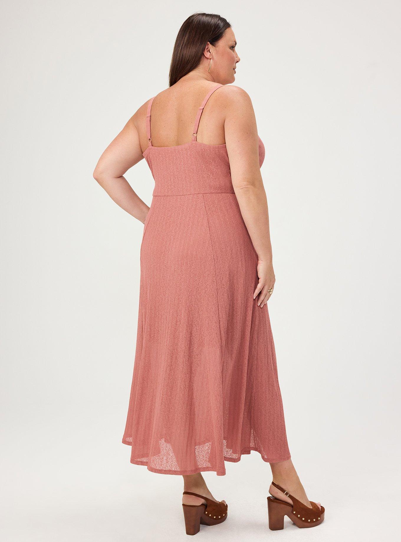 double slit maxi dress plus size Plus Size - Double-Slit Maxi Dress