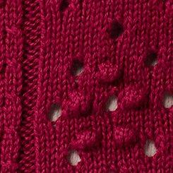 Belle Isle Scallop Edge Cardigan, BEET RED, swatch