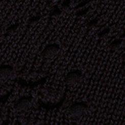 Belle Isle Scallop Edge Cardigan, DEEP BLACK, swatch