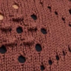 Belle Isle Scallop Edge Cardigan, ROOT BEER, swatch