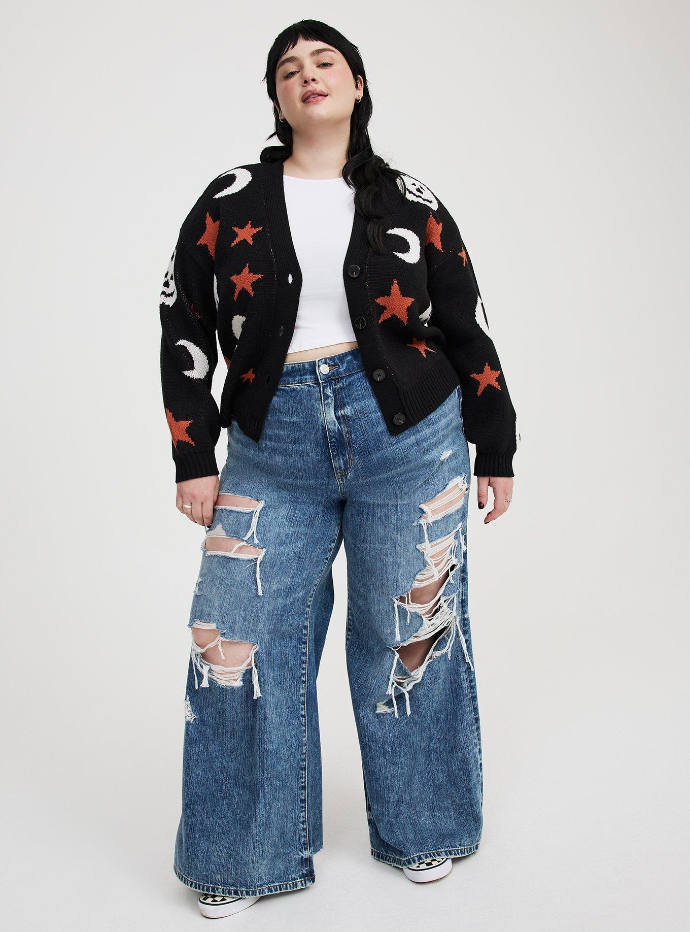 Halloween Boxy Button-Up Cardigan