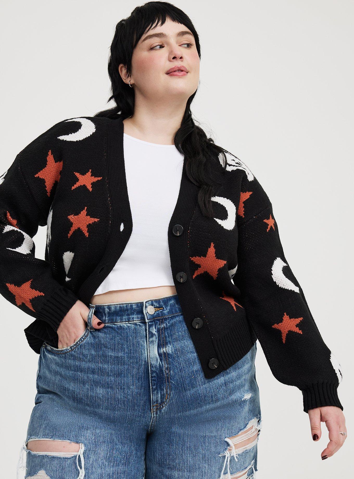 Halloween Boxy Button-Up Cardigan