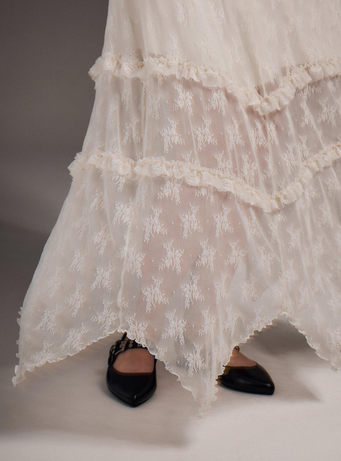 Nightfall Tiered Lace Maxi Dress