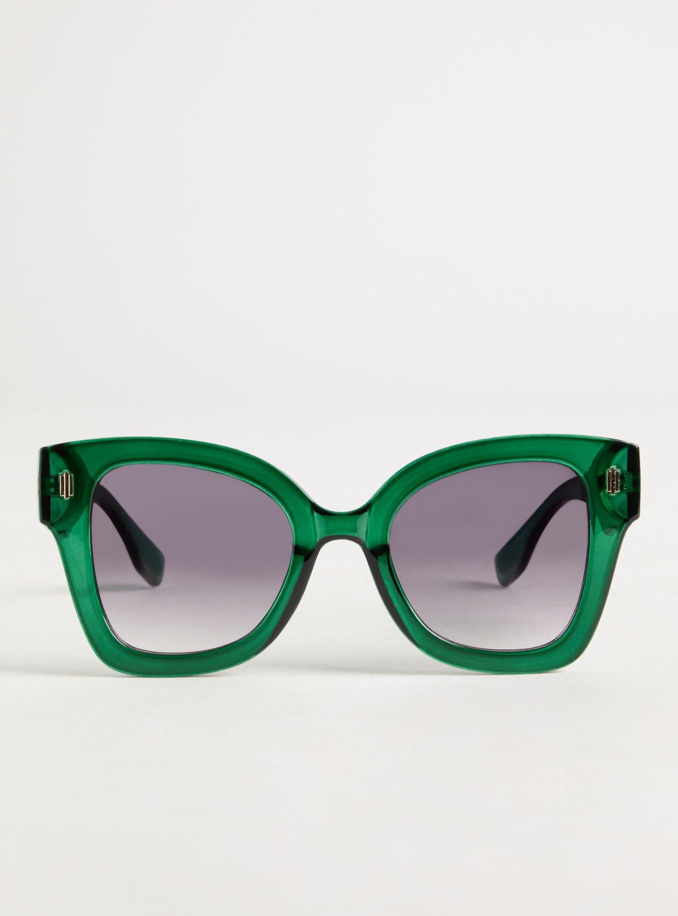 Squoval Cateye Smoke Lens Sunglasses