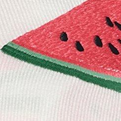 Retro Chic Embroidered Cardigan, WATERMELONS BLANC DE BLANC, swatch