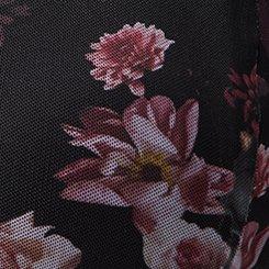 NIGHTFALL MESH TIERED MINI DRESS, RYLEY SKULL FLORAL BLACK, swatch