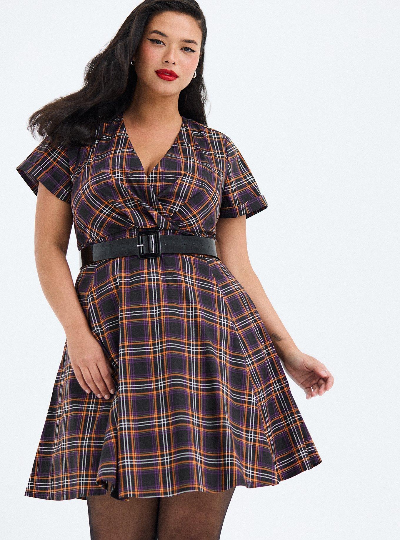 Retro Chic Surplice Mini Dress