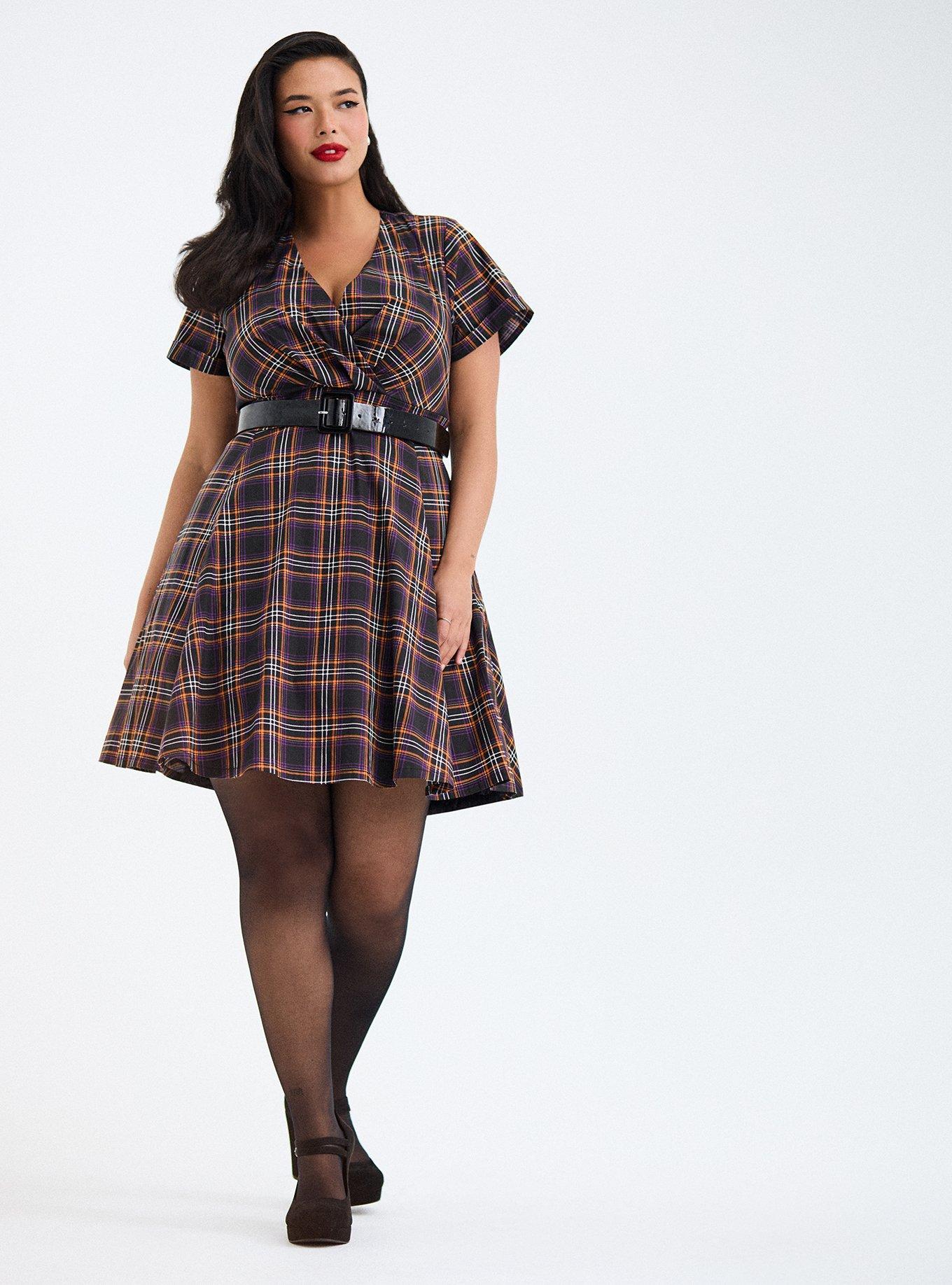 Retro Chic Surplice Mini Dress