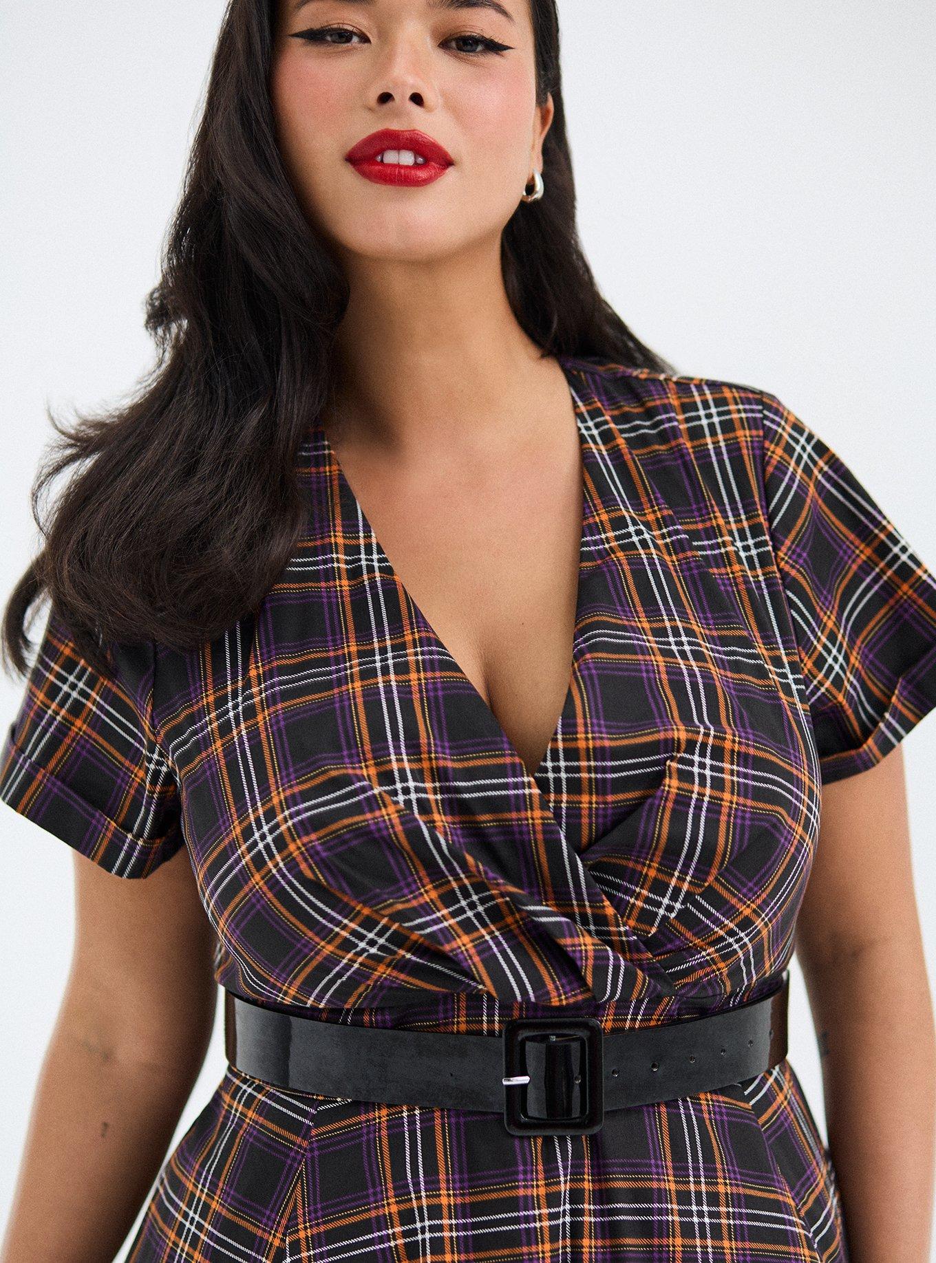 Retro Chic Surplice Mini Dress