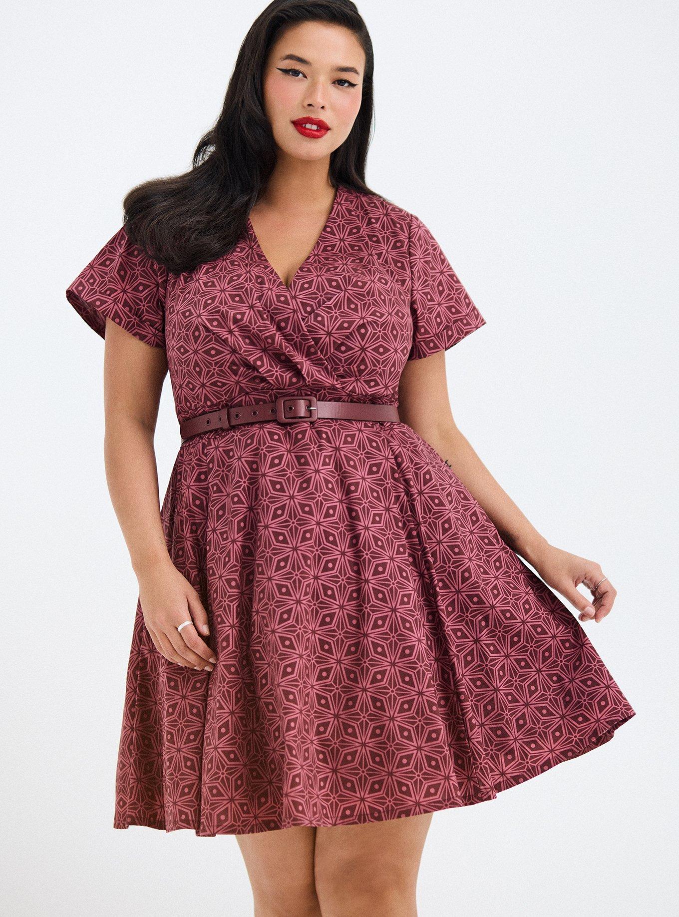 Retro Chic Surplice Mini Dress