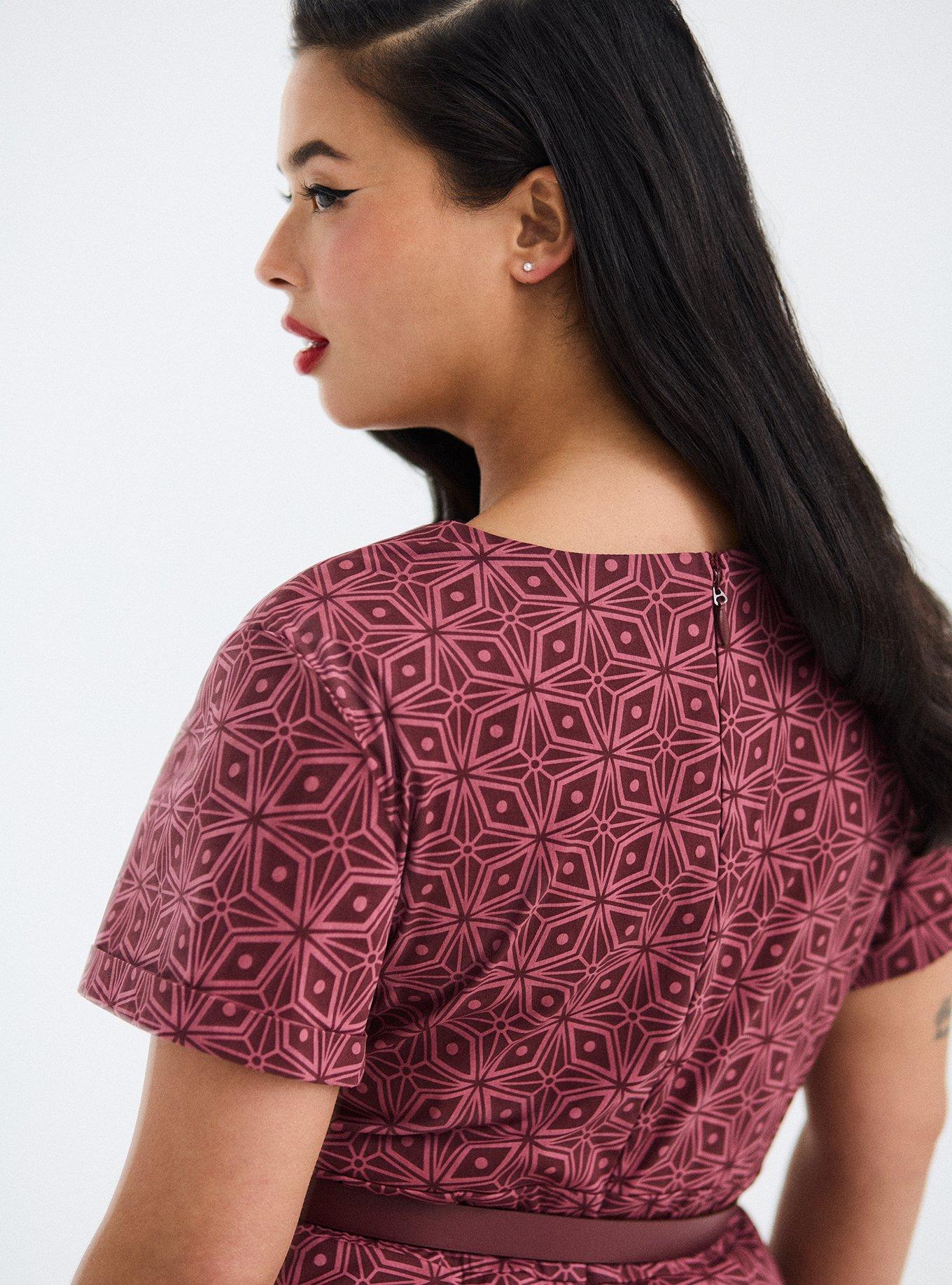 Retro Chic Surplice Mini Dress