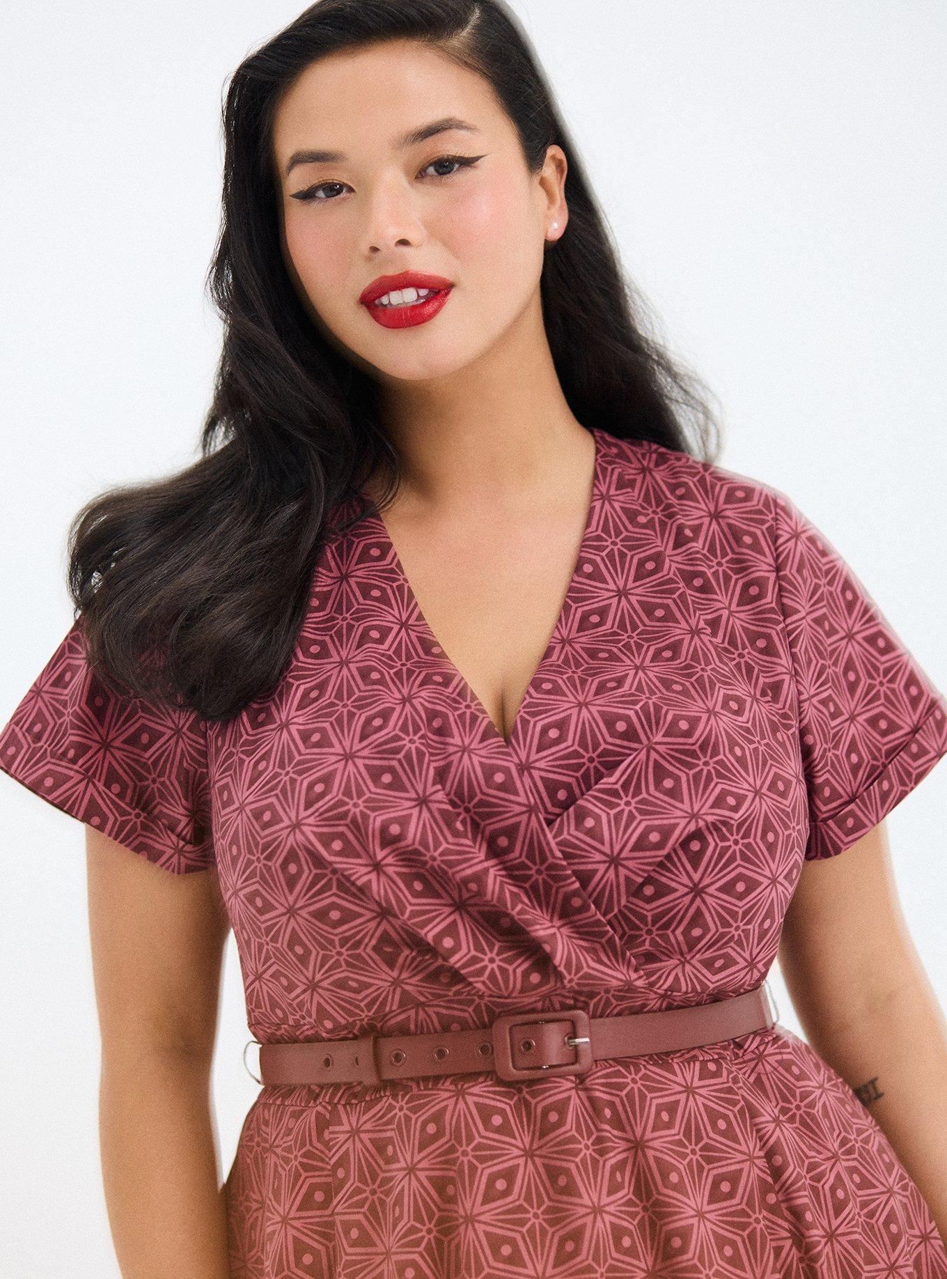 Retro Chic Surplice Mini Dress