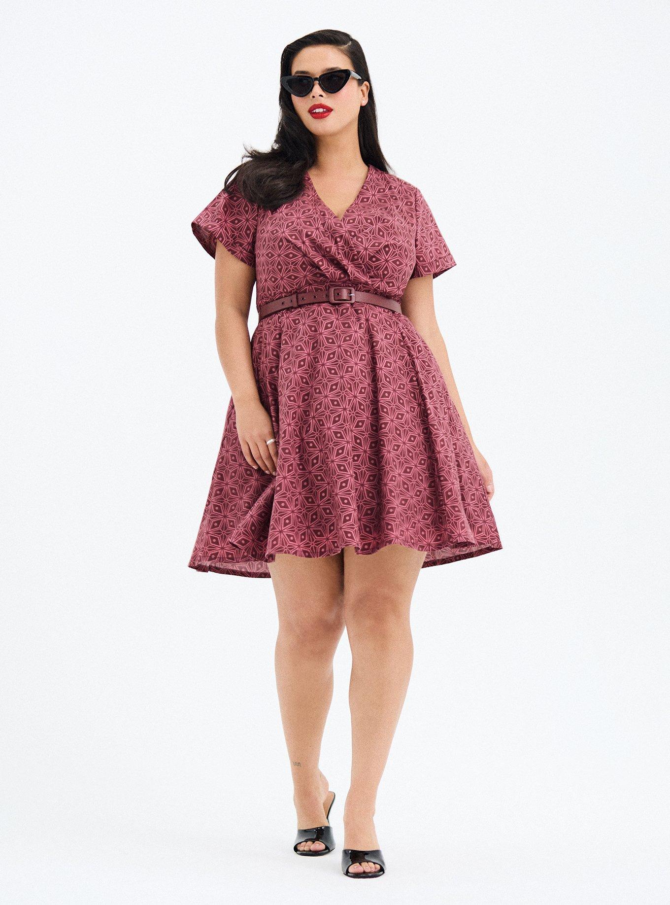 Retro Chic Surplice Mini Dress