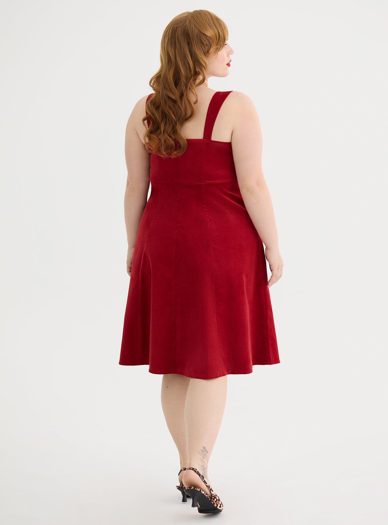 Retro Chic Knee-Length Corduroy Dress