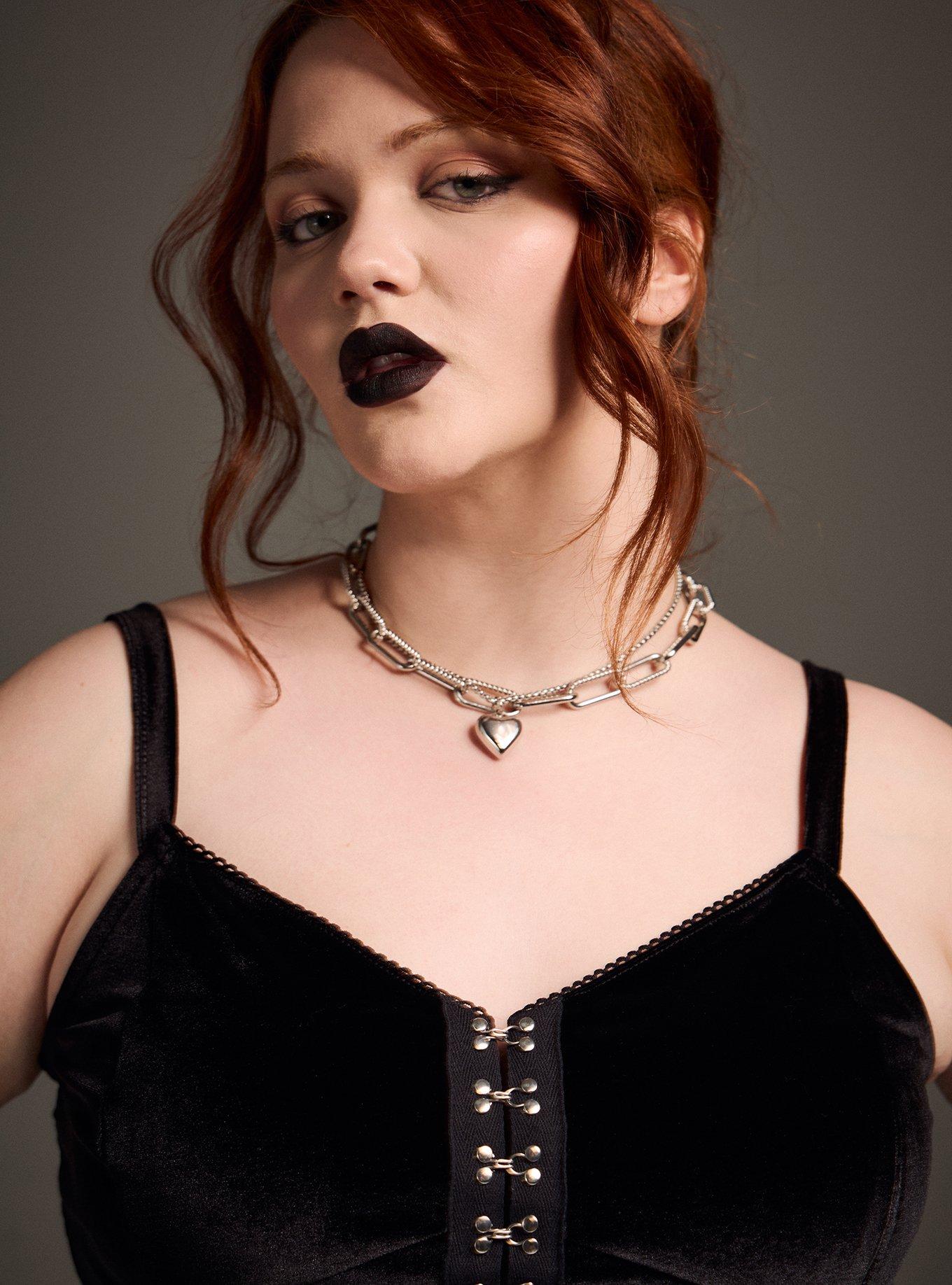 Nightfall Velvet Hook & Eye Cami