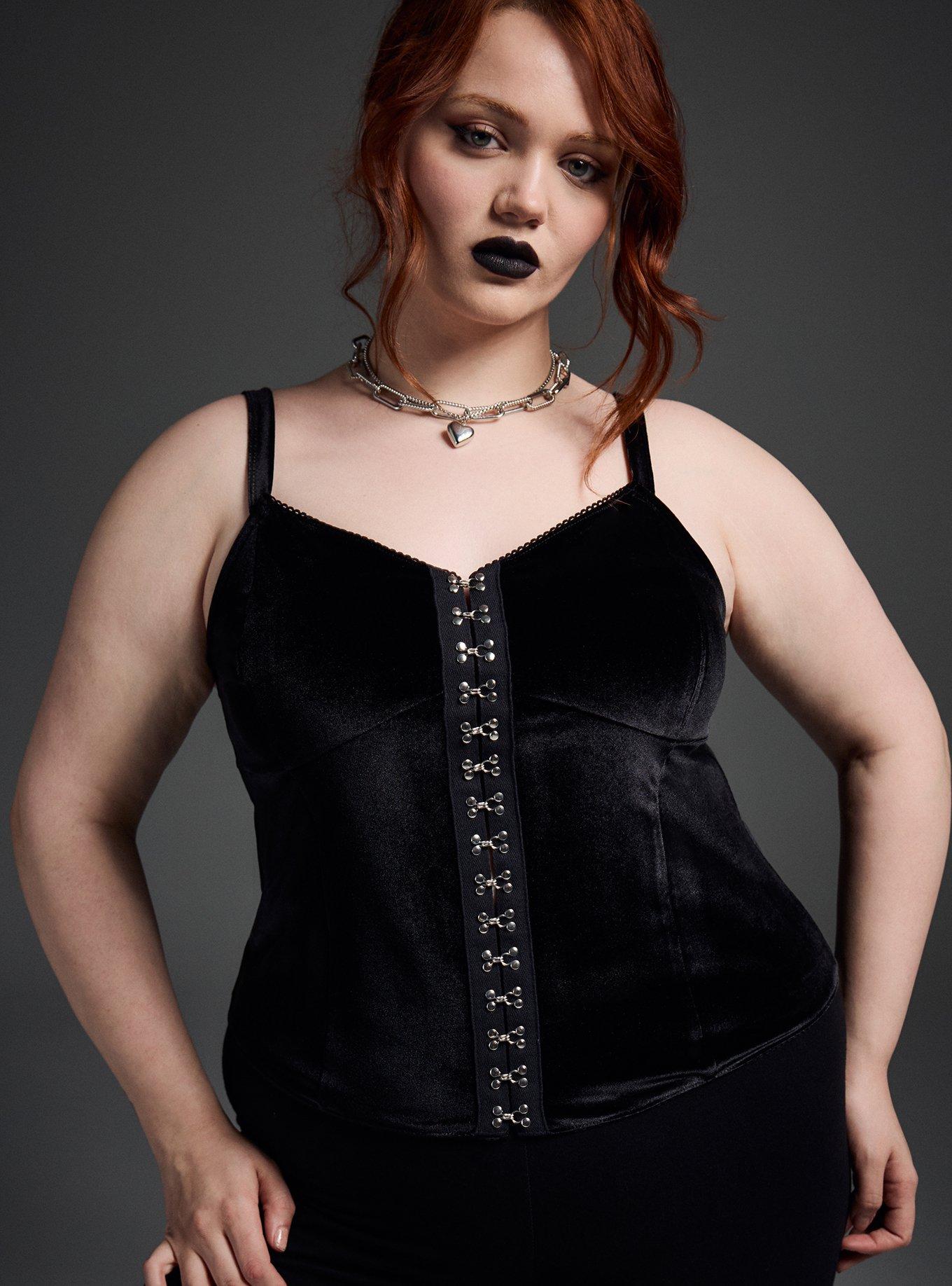 Nightfall Velvet Hook & Eye Cami