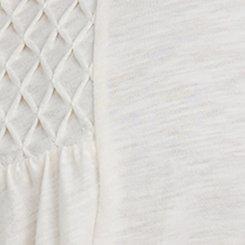 Belle Isle Smocked Trapeze Top, WHISPER WHITE, swatch
