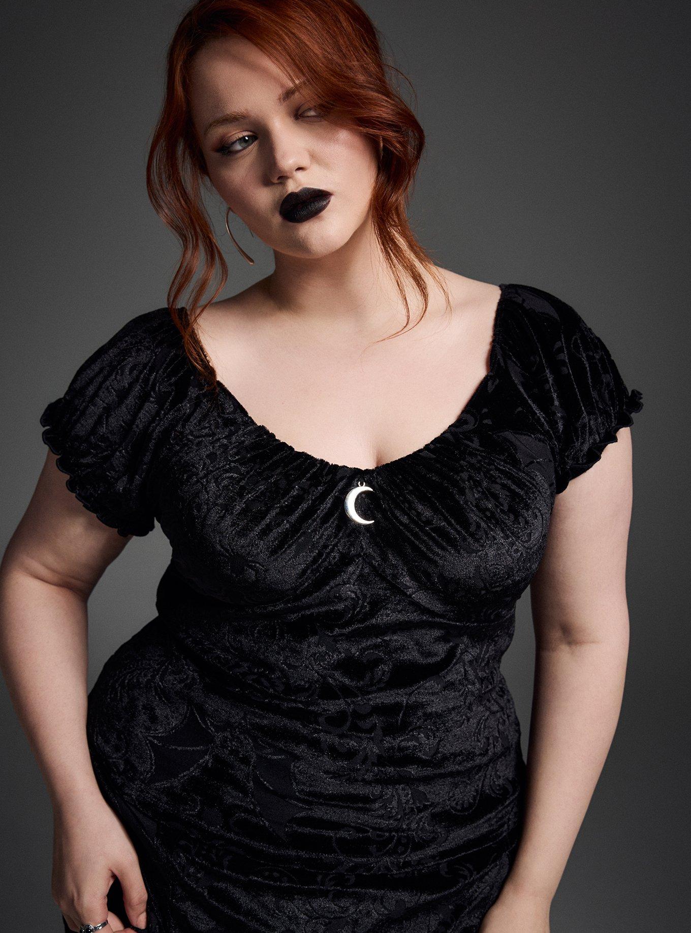 Nightfall Velvet Lace Crop Top