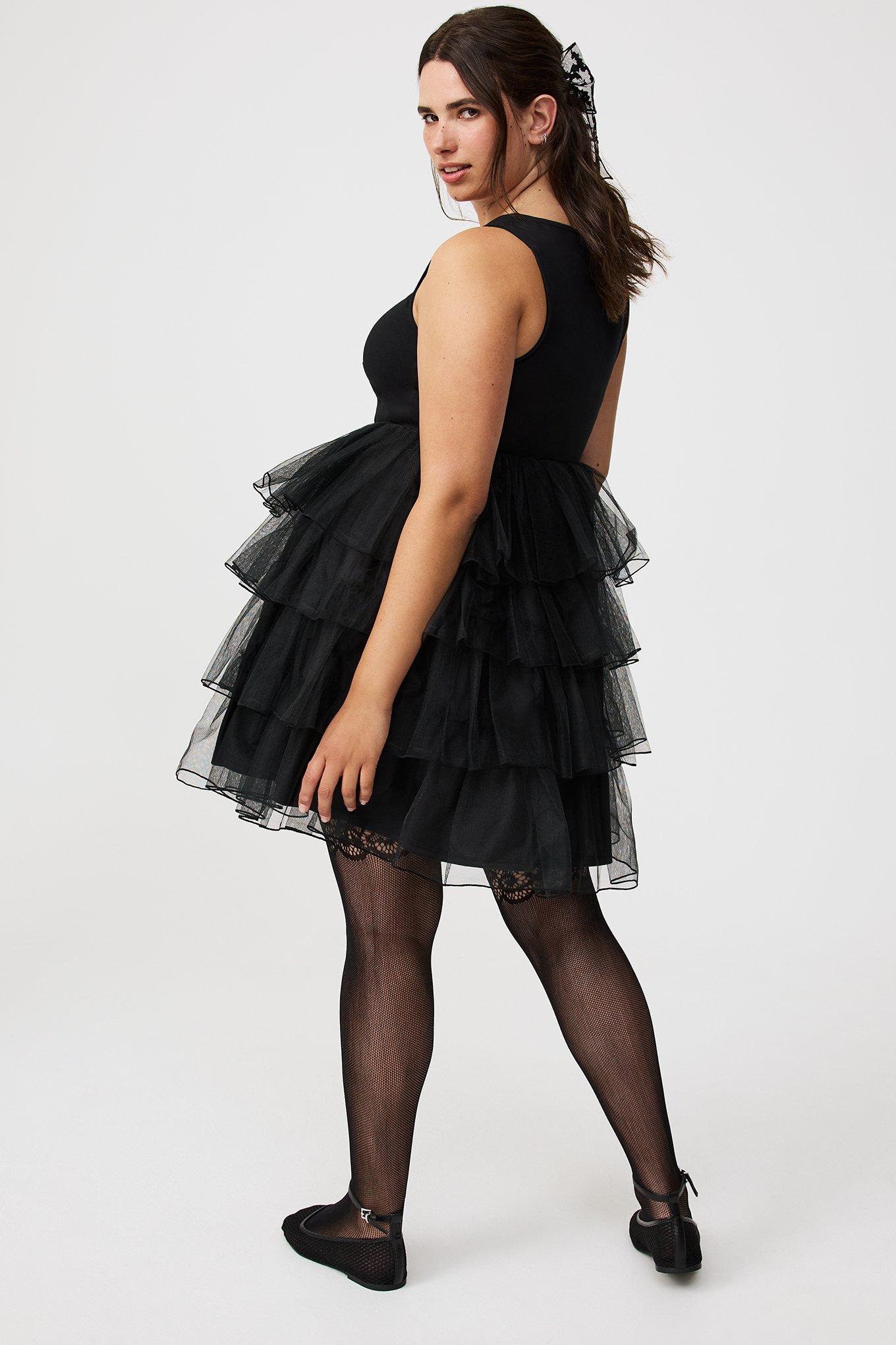 black dress with tutu Walk The Plank Black Tutu Dress main image 1