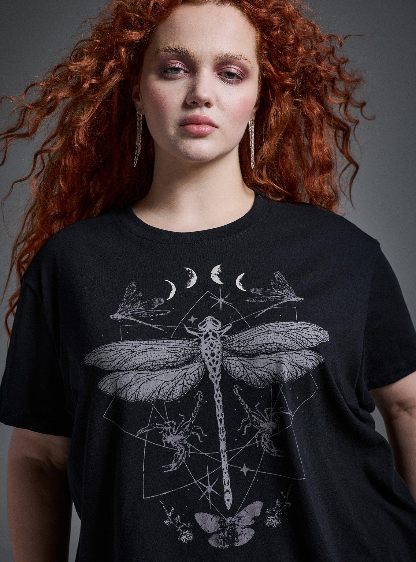 Nightfall Oversized Heritage Jersey Tee, DRAGONFLY CELESTIAL DEEP BLACK, alternate