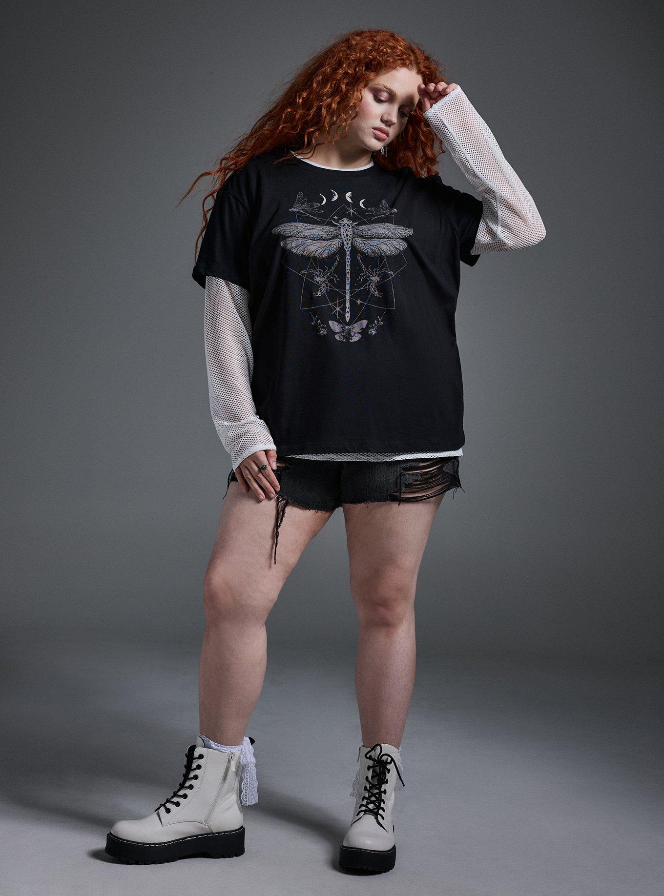 Nightfall Oversized Heritage Jersey Tee, DRAGONFLY CELESTIAL DEEP BLACK, alternate