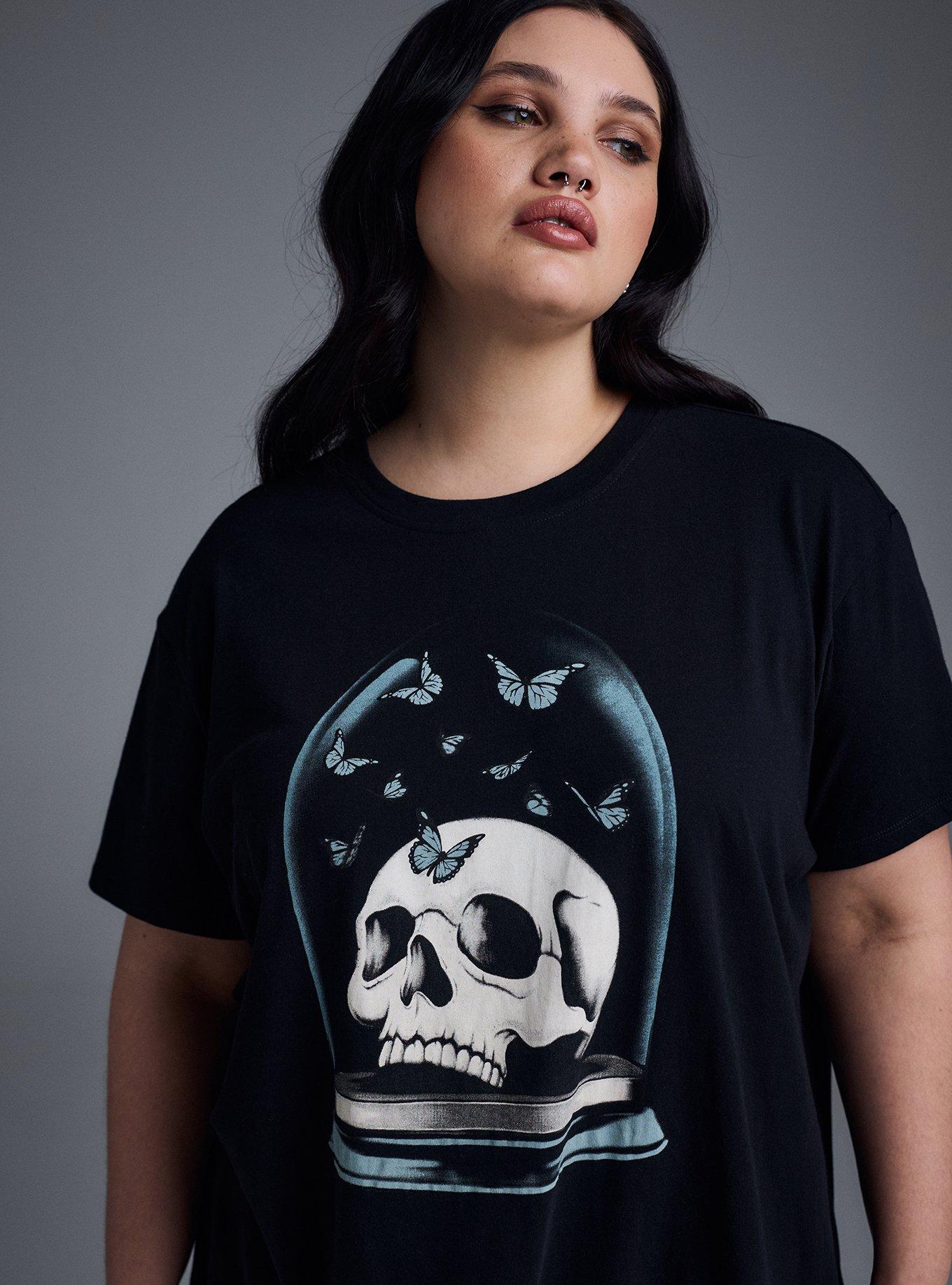 Plus Size Nightfall Oversized Heritage Jersey Tee, SKULL JAR, alternate