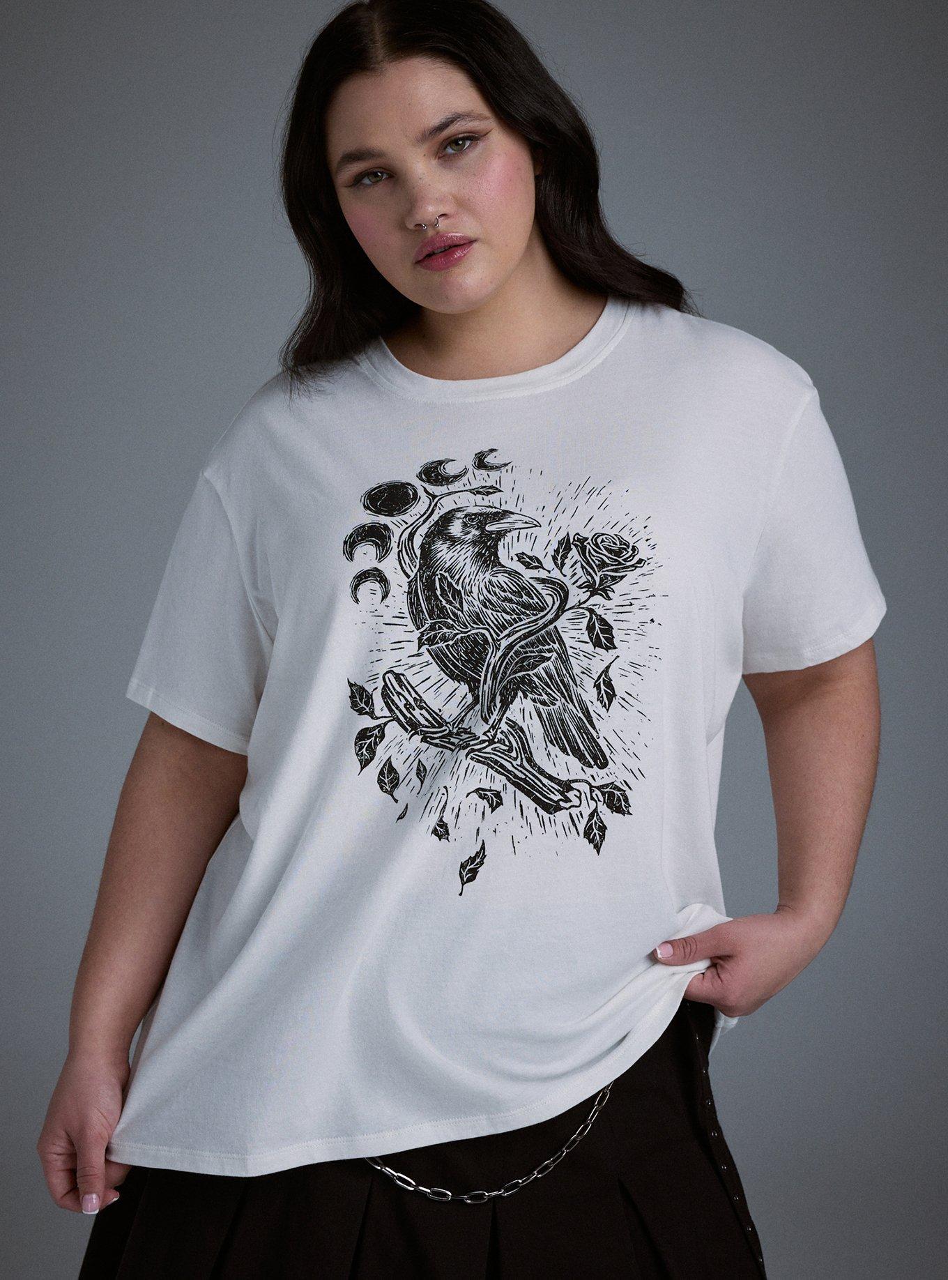Nightfall Oversized Heritage Jersey Tee, WOODCUT CROW, alternate