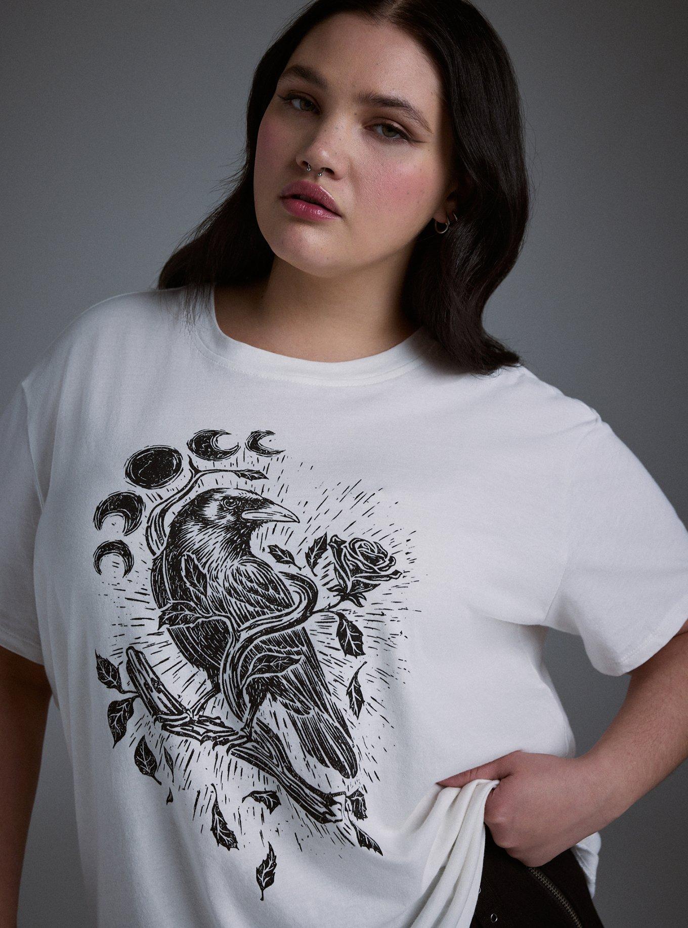 Nightfall Oversized Heritage Jersey Tee, WOODCUT CROW, alternate