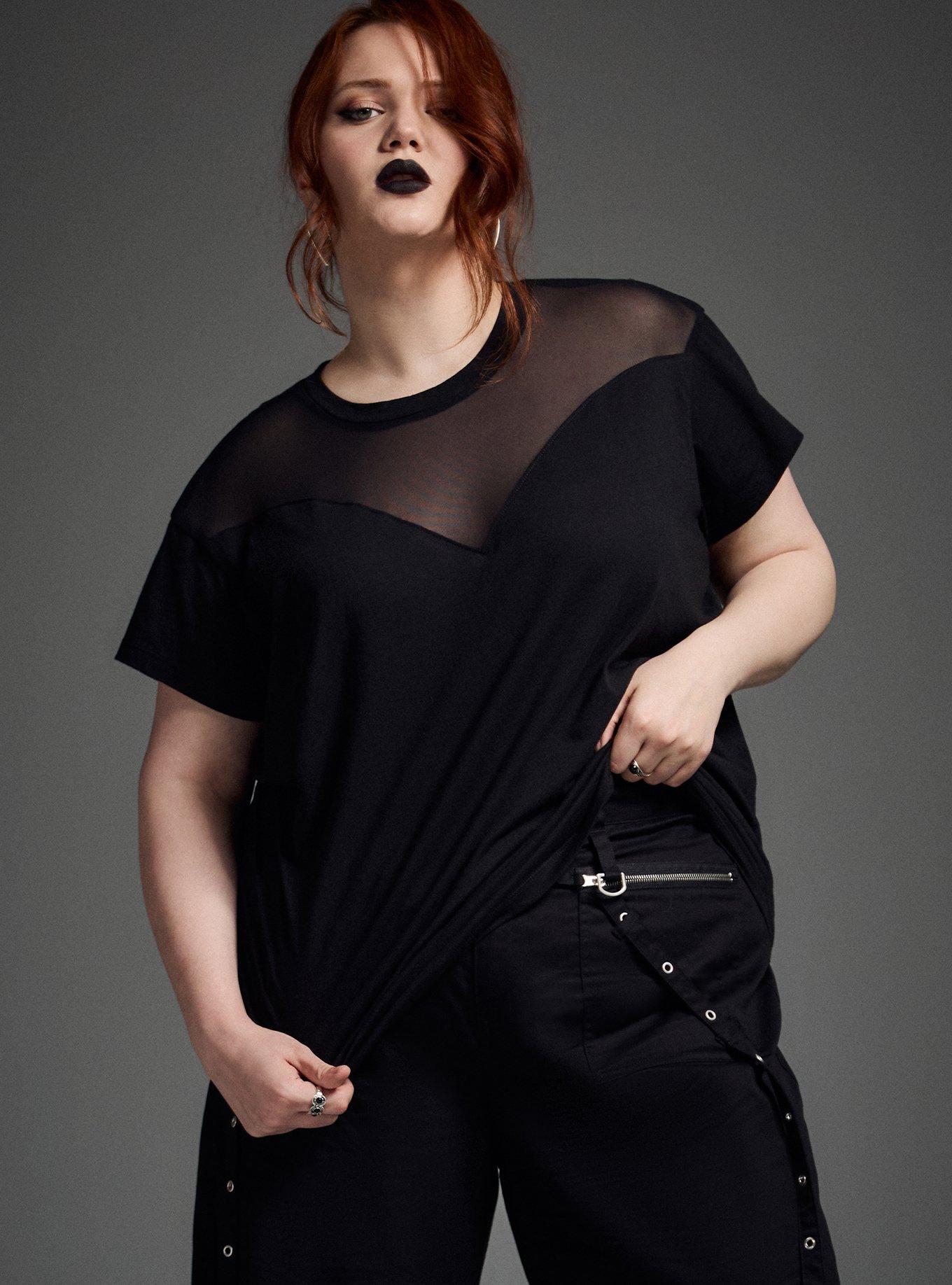 Nightfall Oversized Mesh Detail Tee