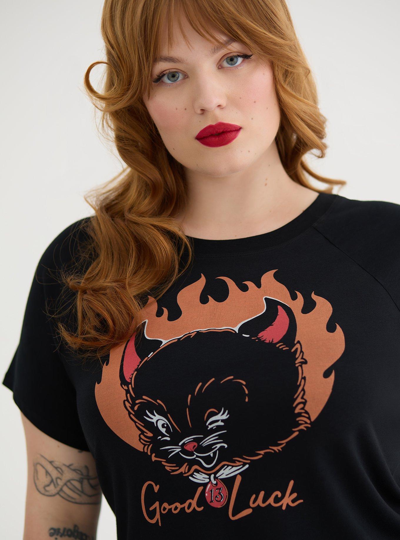 Retro Chic Fitted Ringer Crop Tee