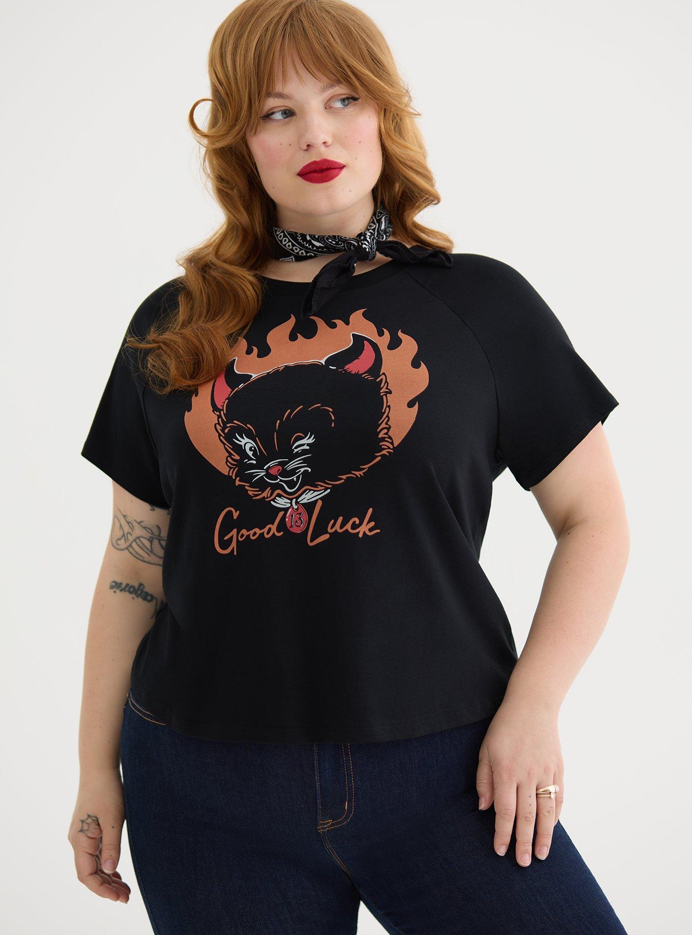Retro Chic Fitted Ringer Crop Tee