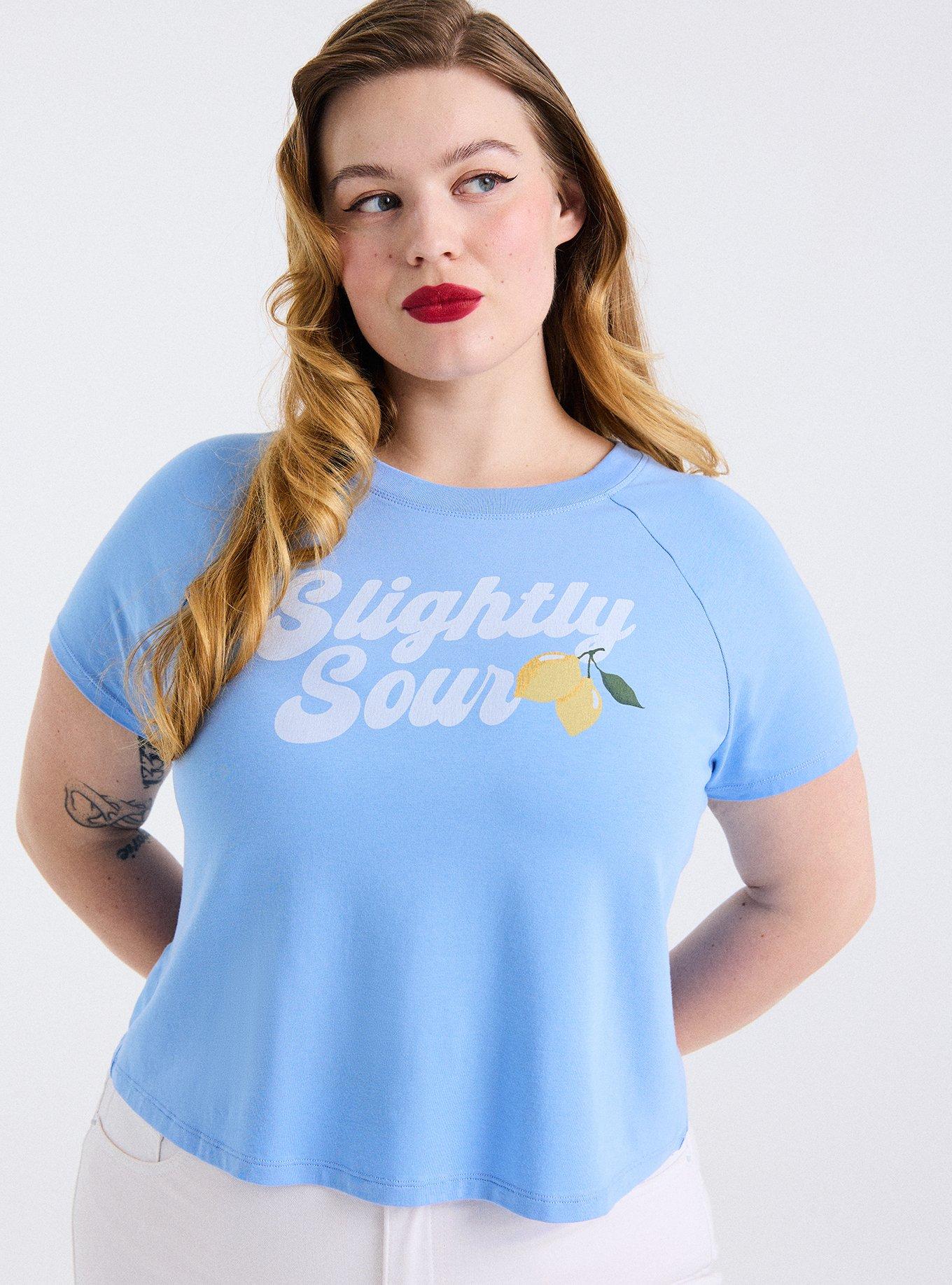 Retro Chic Fitted Vintage Jersey Crop Tee, SLIGHTLY SOUR DELLA ROBBIA BLUE, hi-res
