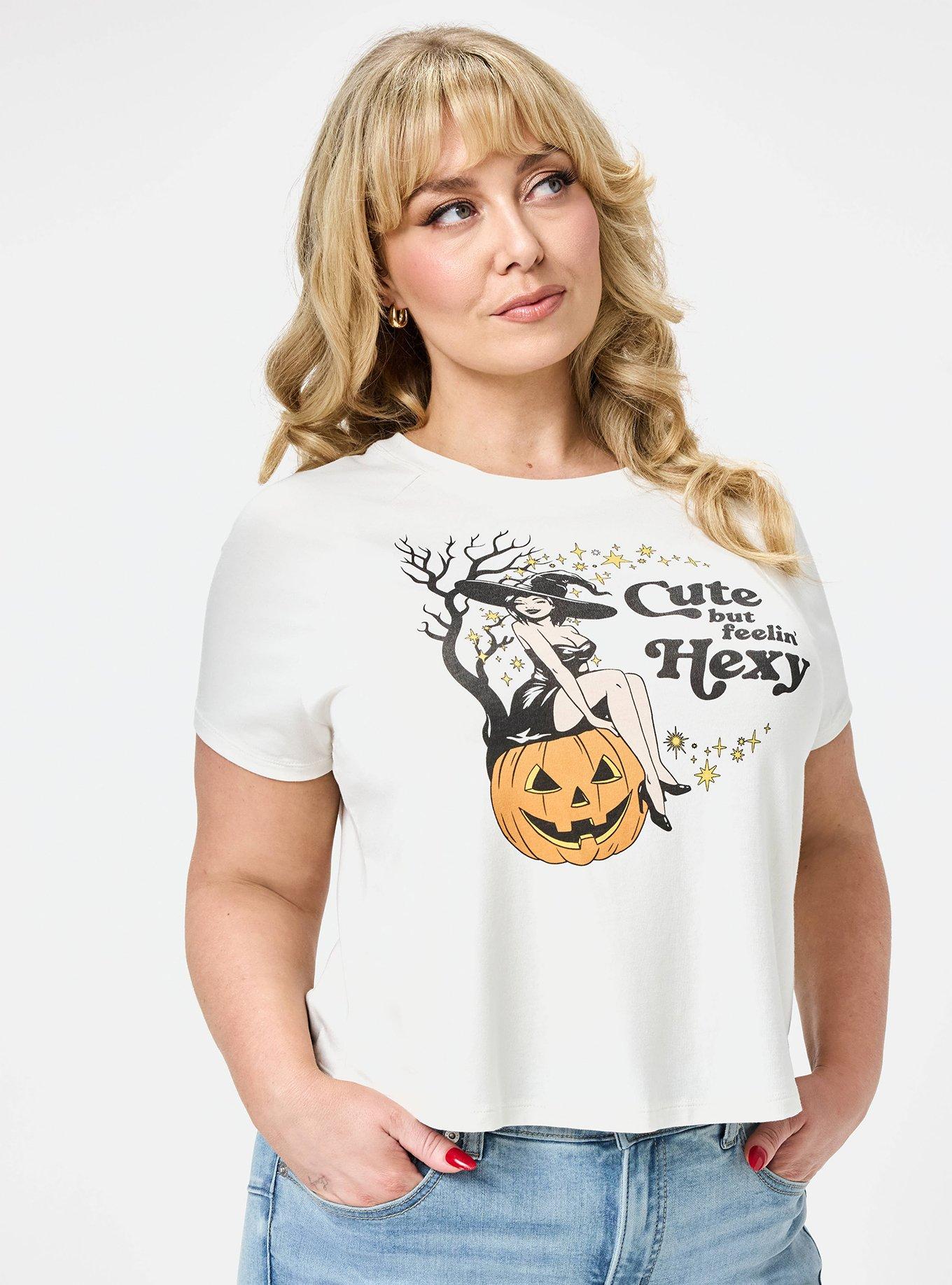Retro Chic Fitted Crop Tee, CUTE HEXY, hi-res