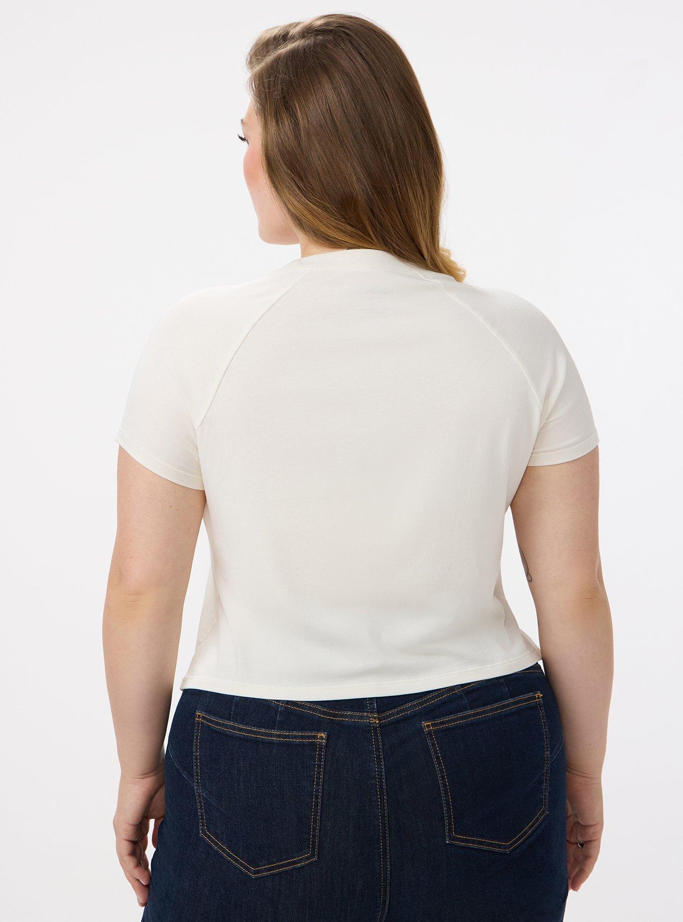 Retro Chic Fitted Crop Tee, SLEIGHIN IT DEER, alternate