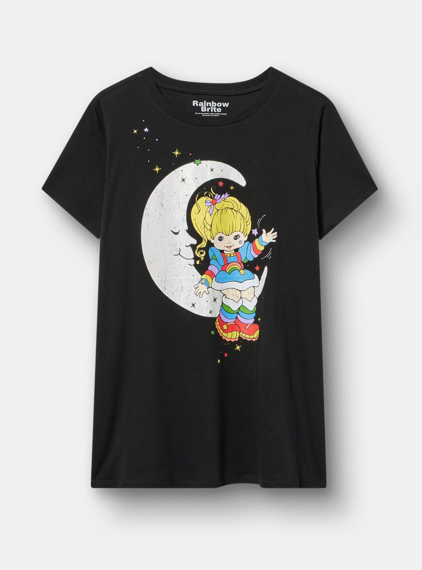 Rainbow Brite Classic Cotton Jersey Tee, RAINBOW BRITE MOON DEEP BLACK, hi-res