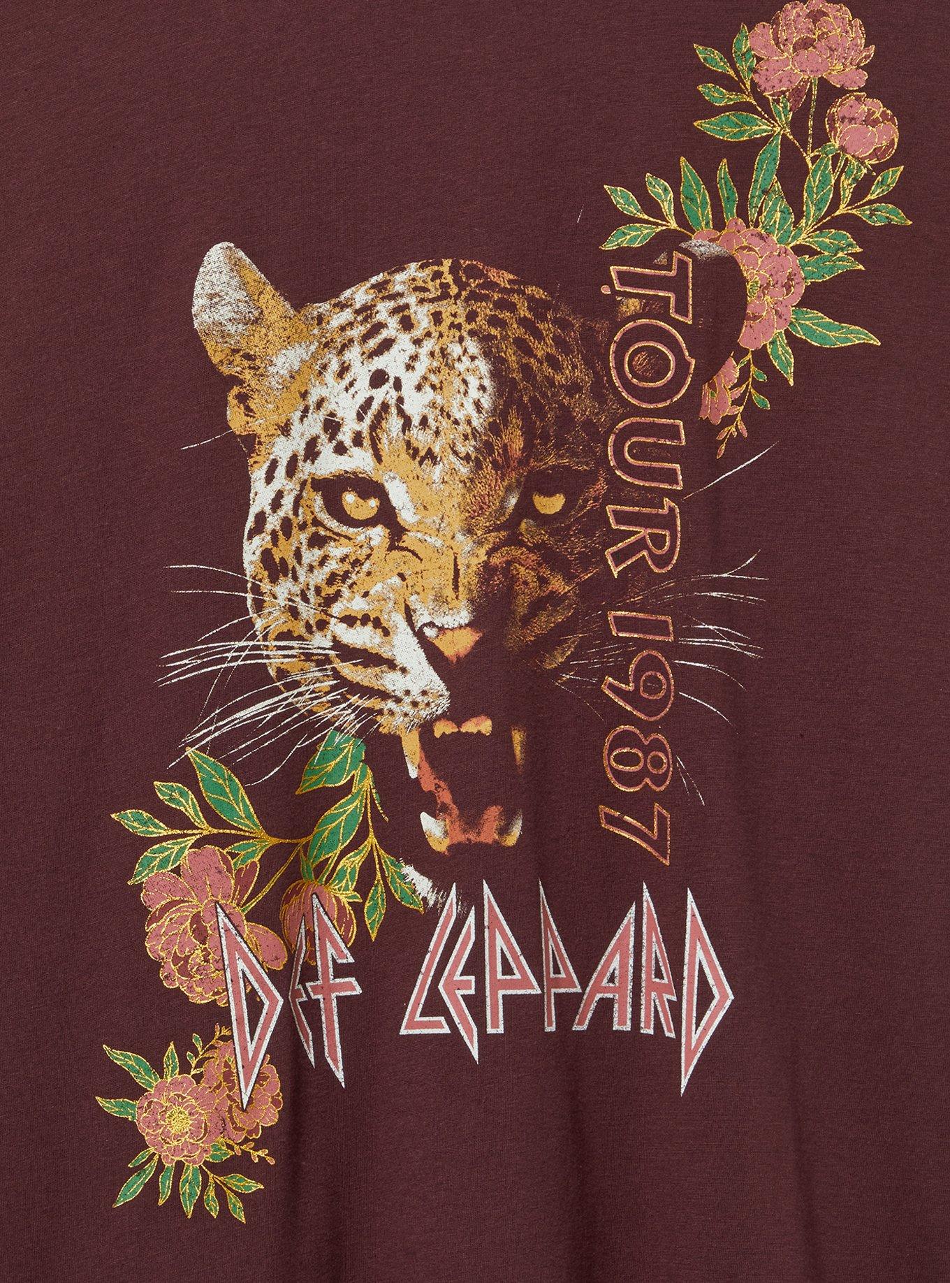 Def Leppard Oversized Cotton Jersey Tunic Tee, DEF LEPPARD SASSAFRAS, alternate